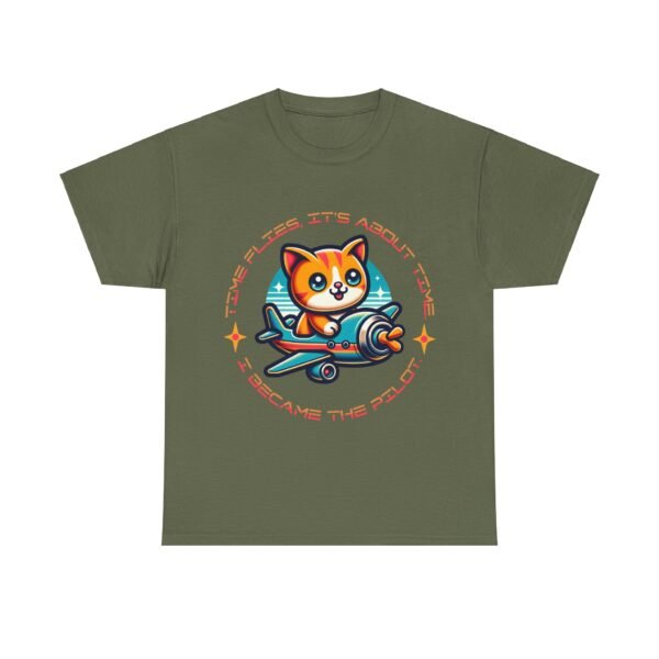 WickerStudio Kitten Time Travel Unisex Tee, Cat Lover T-Shirt, Animal Graphic Shirt, Cute Kitty Top, Funny Pet Gift - Image 13