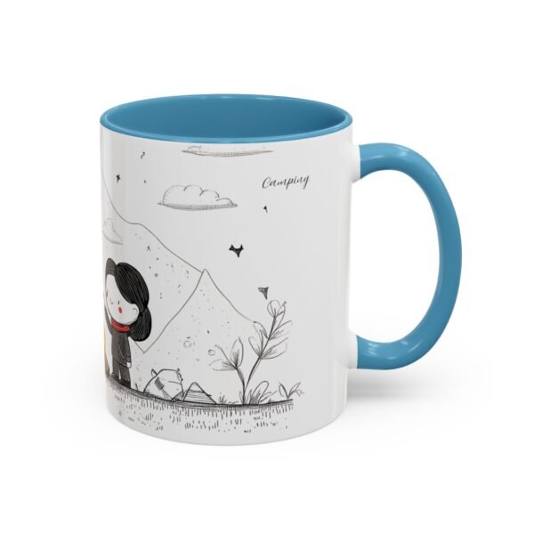 WickerStudio Duet Lover Mug, Campfire Camping Ceramic Coffee Cup, Outdoor Adventure, Campsite Enthusiast Mug, Romantic Mug. - Image 18