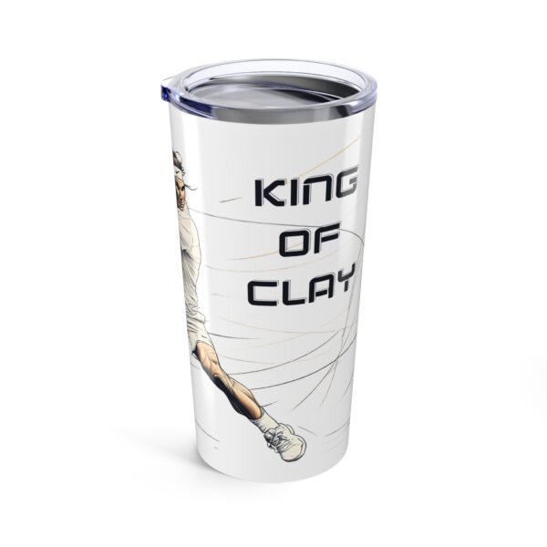WickerStudio Rafa King Of Clay Tumbler 20oz, Tennis Lover Gift, Sports Drinkware, Tennis Fan Mug, Gift for Tennis Lover - Image 4