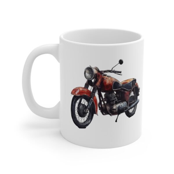 WickerStudio Mug, Vintage Motobike Retro Coffee Cup, Tea Mug, Motorcycle Lover Gift, Biker Ceramic Drinkware, Kitchen Decor - Image 2