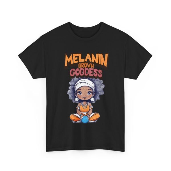 WickerStudio Melanin Brown Goddess T-Shirt, African American Tee, Black Pride Shirt, Ethnic Empowerment Top, Women's Graphic - Image 3