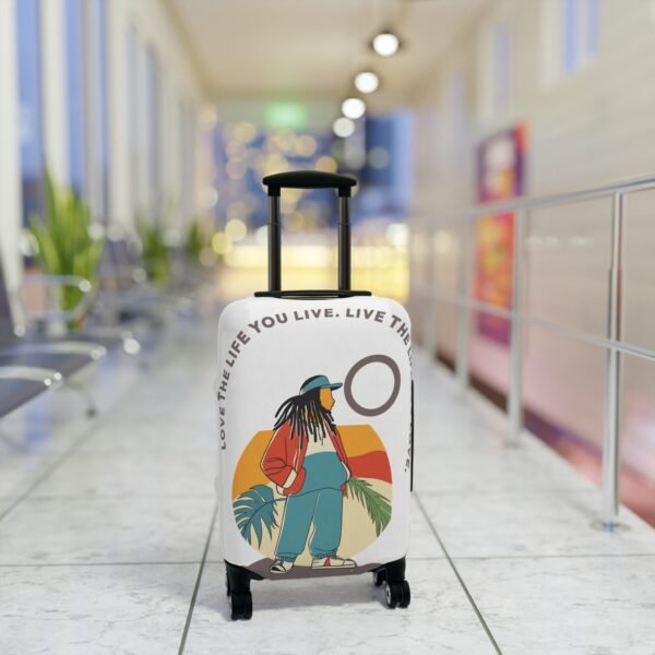 Colorful Luggage Cover Set - "Love The Life You Live" Travel Accessory - Image 3