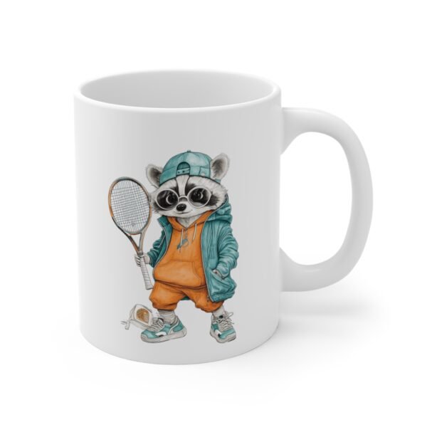 WickerStudio Rene The Raccoon Enjoy Playing With your friend, Funny Animal Coffee Cup, Cute Woodland Creature Tea Mug - Image 3