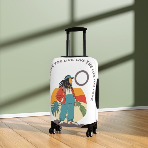 Colorful Luggage Cover Set - "Love The Life You Live" Travel Accessory - Image 4