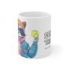 WickerStudio Mug 11oz, Cute Raccoon Design, Playful Animal Lover Gift, Coffee Cup, Wildlife Decor, Tennis Lover