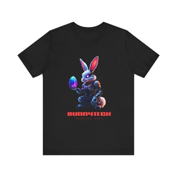 WickerStudio Bunnytech Egg Hunt Unisex Tee, Rabbit Top Gift, Easter T-Shirt, Funny Bunny Shirt - Image 5
