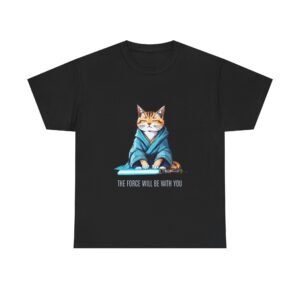 CatJedi Space War Unisex T-Shirt, Sci-Fi Graphic Shirt, Galaxy Theme Top