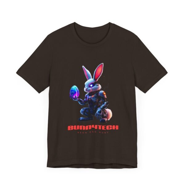 WickerStudio Bunnytech Egg Hunt Unisex Tee, Rabbit Top Gift, Easter T-Shirt, Funny Bunny Shirt - Image 3