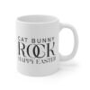 Mug: Cat Rabbit Rock, Happy Easter - Ceramic Coffee Cup, Easter Bunny Mug - Image 3
