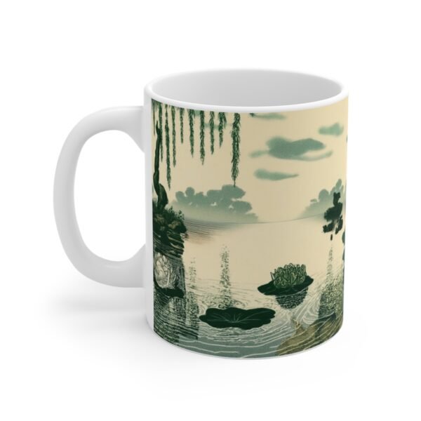 Grumpy Frog, Cute Amphibian Tea Mug, Unique Cartoon Gift - Image 2