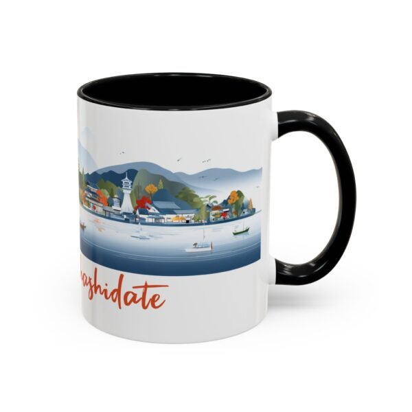 Amanohashidate Bridge to Heaven Design, Japanese Ceramic Tea Cup, Japan Mountain Landscape - Image 2