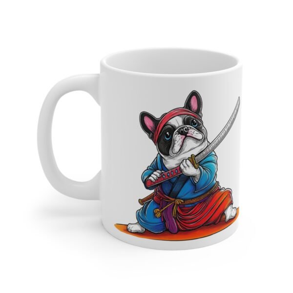 Bulldog Fighter Kendo Sport Design, Martial Arts Coffee Cup, Cute Pet Lover Gift - Image 2