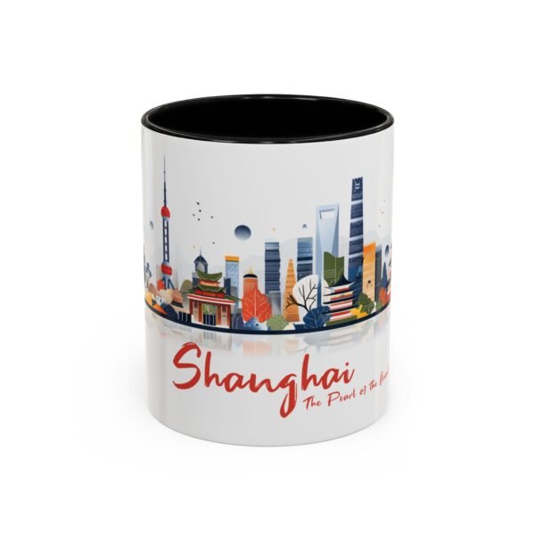 Shanghai, Unique Ceramic Tea Mug, Asian City Skyline Design, China Travel Gift