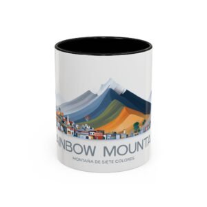Colorful Rainbow Mountain Ceramic Coffee Cup, Gift for Nature Lover