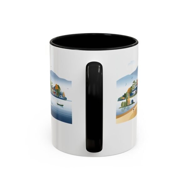 Amanohashidate Bridge to Heaven Design, Japanese Ceramic Tea Cup, Japan Mountain Landscape - Image 4