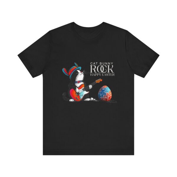 WickerStudio Cat Bunny Rock, Happy Easter Tee - Image 5