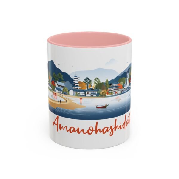 Amanohashidate Bridge to Heaven Design, Japanese Ceramic Tea Cup, Japan Mountain Landscape - Image 9