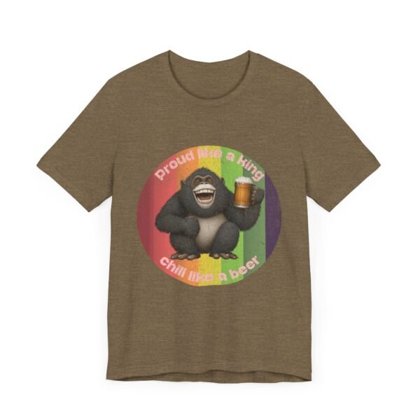 Proud Like A King Chill Like A Beer Shirt, Pride Month Top, Unisex Jersey Short Sleeve Tee - Image 11