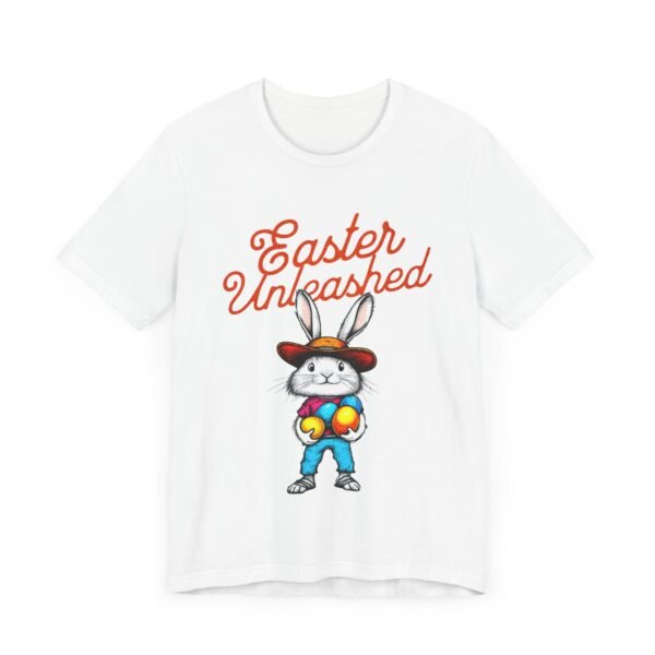 Easter Unleashed T-Shirt, Spring Holiday Unisex, Celebration Apparel - Image 3
