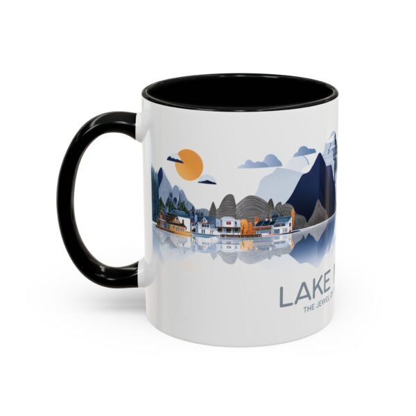 Serene Lake Moraine Design Coffee Cup, Nature Lover, Mountain View, Outdoor Enthusiast Gift, Adventure - Image 3