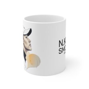 N Korda Top Smoothly Precise Swing, Tea Cup, Ceramic Drinkware, Golf Lover Gift, Sports Fan Merch