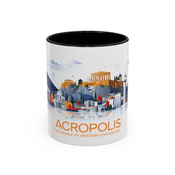 Ancient Acropolis Design, Ceramic Coffee Cup, Greece Travel Souvenir, Unique Gift Idea, Home Office Decor