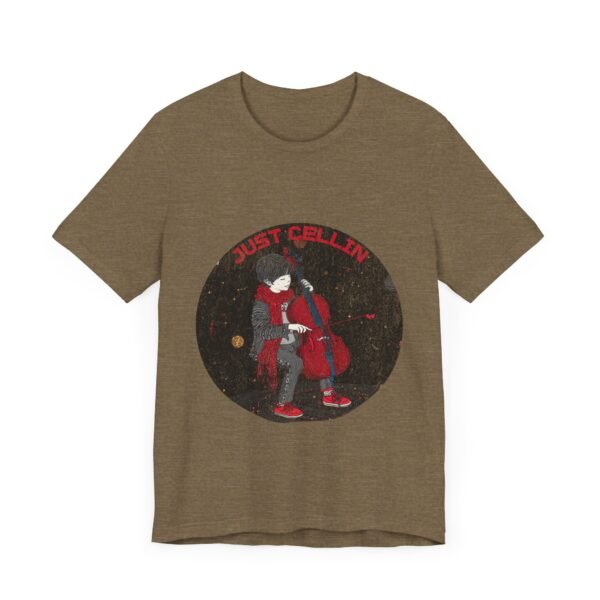 Music Lover T-Shirt, Just Cellin Cello Tee, Cello Player Shirt - Image 7