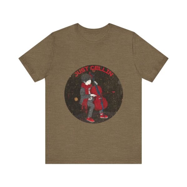 Music Lover T-Shirt, Just Cellin Cello Tee, Cello Player Shirt - Image 5