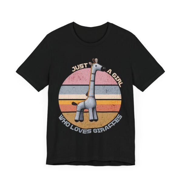Just a Girl Who Loves Giraffes, Animal Print Tee, Safari Theme Shirt, Cute Wildlife - Image 3