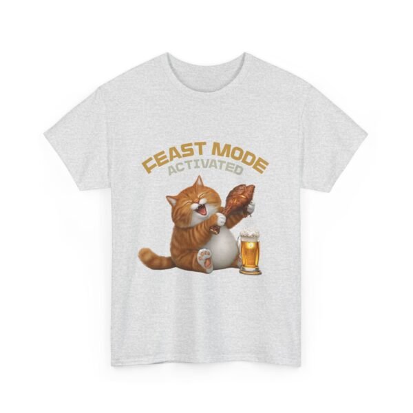 Feast Mode Activated Chubby Cat T-Shirt, Funny Foodie Tee, Cat Lover Gift, Plus Size Clothing, Graphic Printed Shirt - Image 3