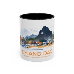 Chiang Dao Thailand Coffee Cup, Souvenir Gift, Unique Traveler Tea Mug, Mountain Lover