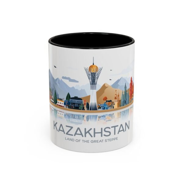 Unique Kazakhstan Design Coffee Cup, Gift for Traveler, Independence Day Celebration
