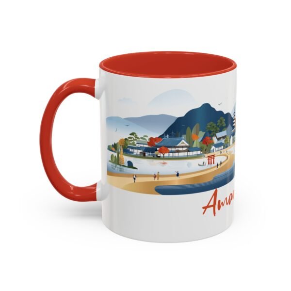 Amanohashidate Bridge to Heaven Design, Japanese Ceramic Tea Cup, Japan Mountain Landscape - Image 15