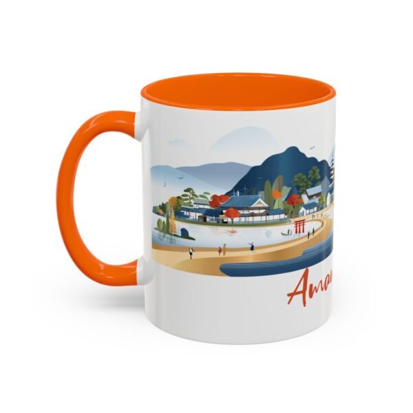 Amanohashidate Bridge to Heaven Design, Japanese Ceramic Tea Cup, Japan Mountain Landscape - Image 23