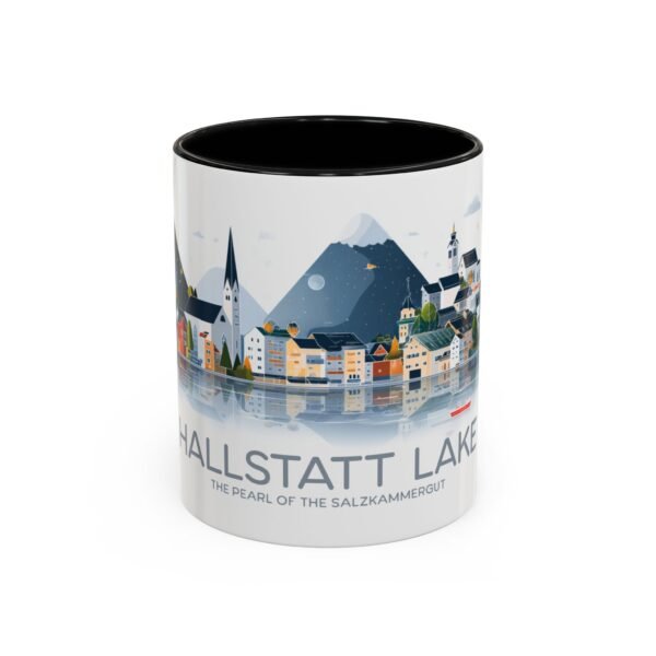 Hallstatt Lake Coffee Mug, Austria Nature Lover Tea Cup, Travel Theme Gift, Scandinavian Design