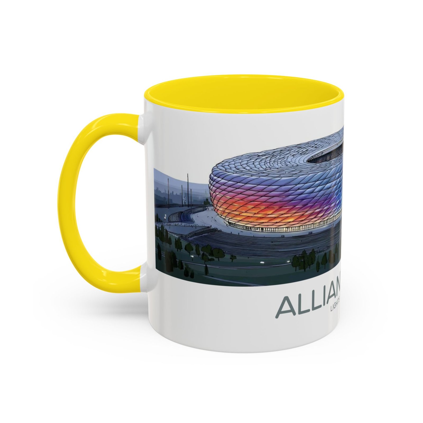 Allianz Arena Munich Coffee Mug, Vibrant Lights And Game Spirit - Image 27