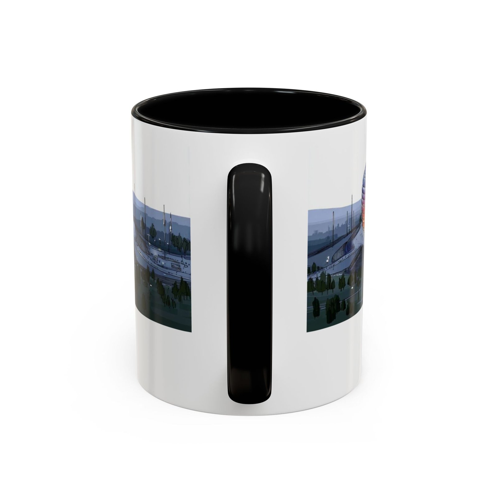 Allianz Arena Munich Coffee Mug, Vibrant Lights And Game Spirit - Image 4