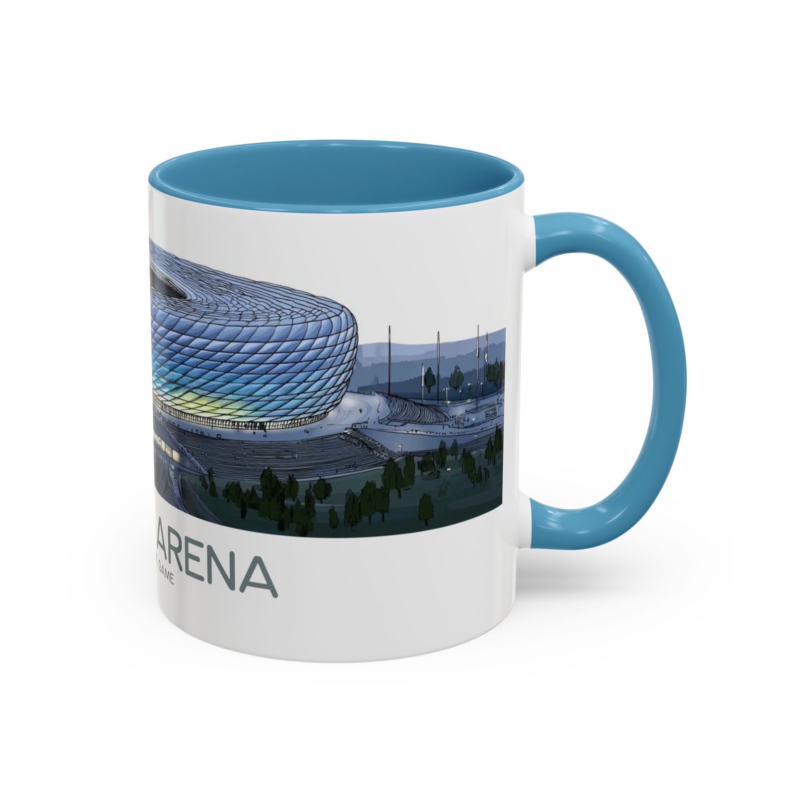 Allianz Arena Munich Coffee Mug, Vibrant Lights And Game Spirit - Image 18