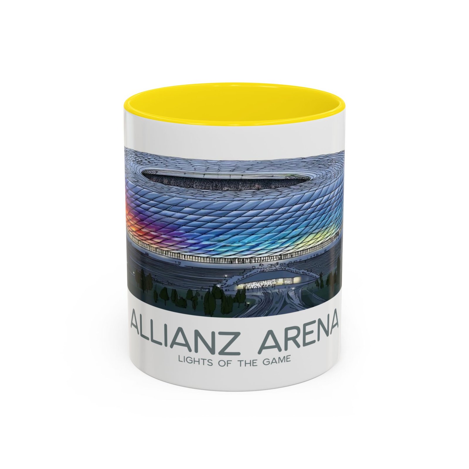 Allianz Arena Munich Coffee Mug, Vibrant Lights And Game Spirit - Image 25