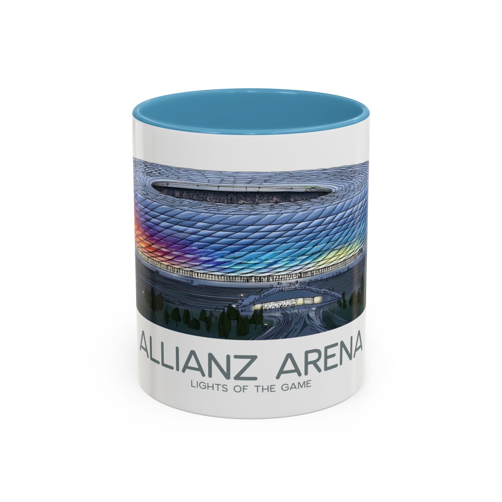 Allianz Arena Munich Coffee Mug, Vibrant Lights And Game Spirit - Image 17