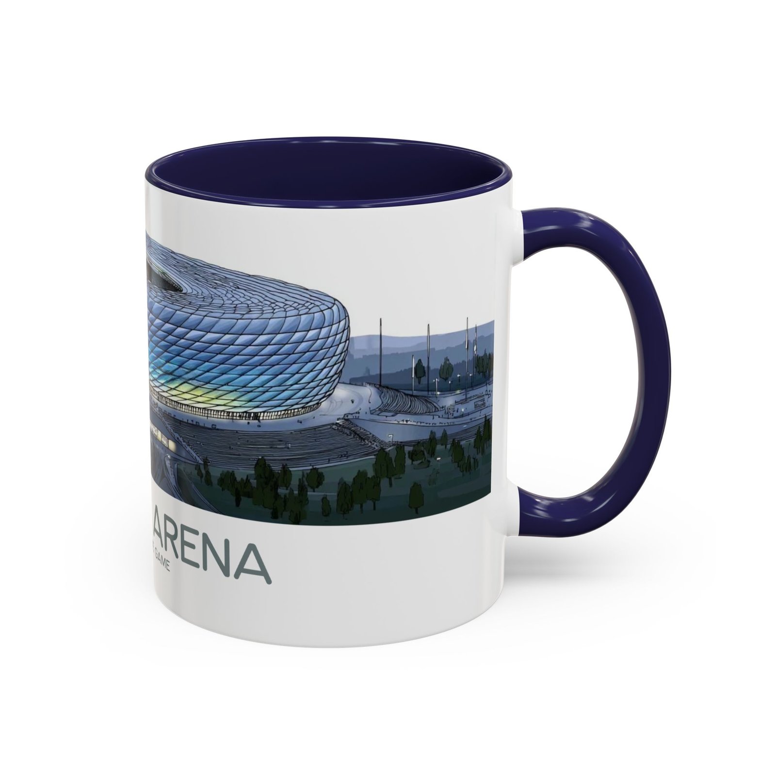 Allianz Arena Munich Coffee Mug, Vibrant Lights And Game Spirit - Image 6