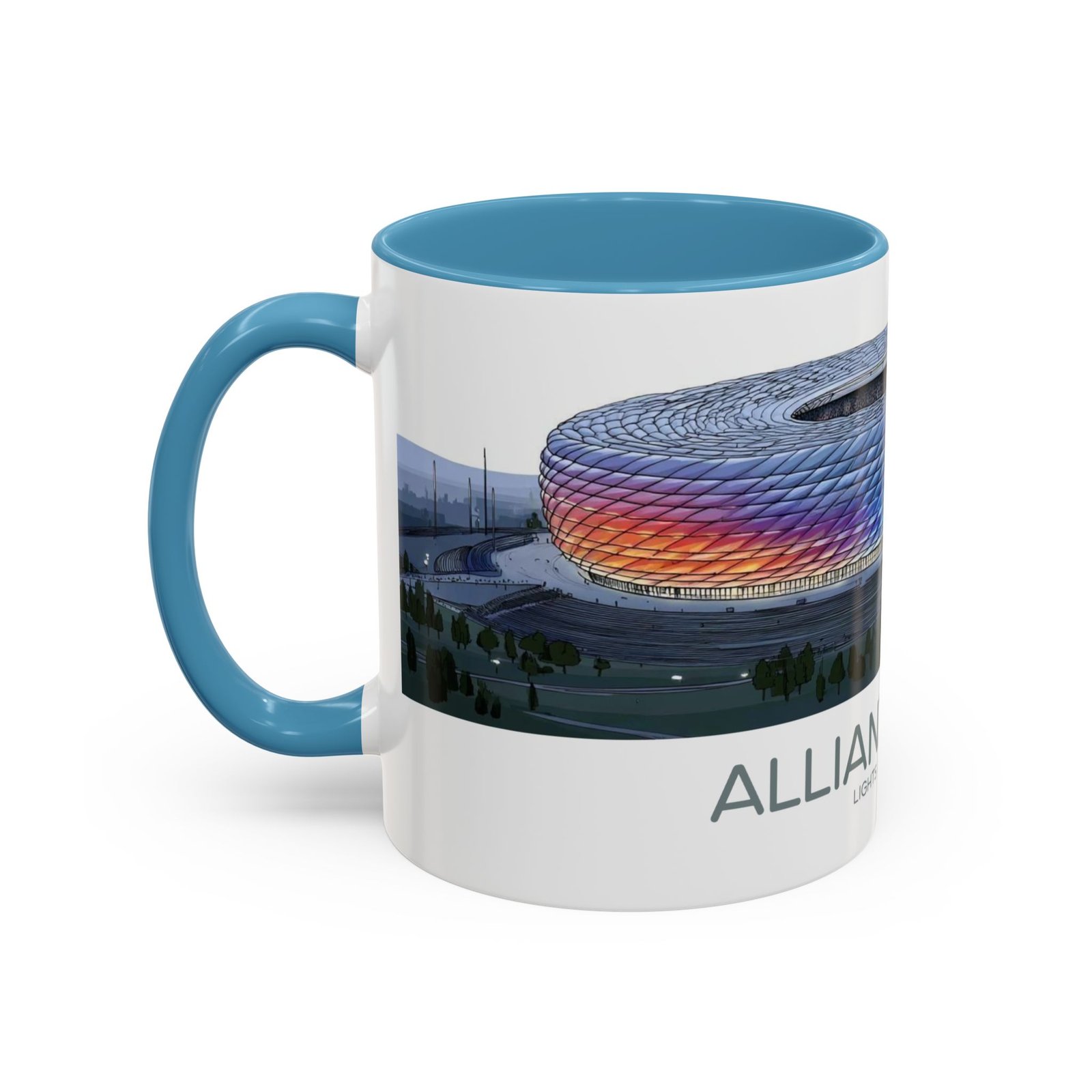 Allianz Arena Munich Coffee Mug, Vibrant Lights And Game Spirit - Image 19
