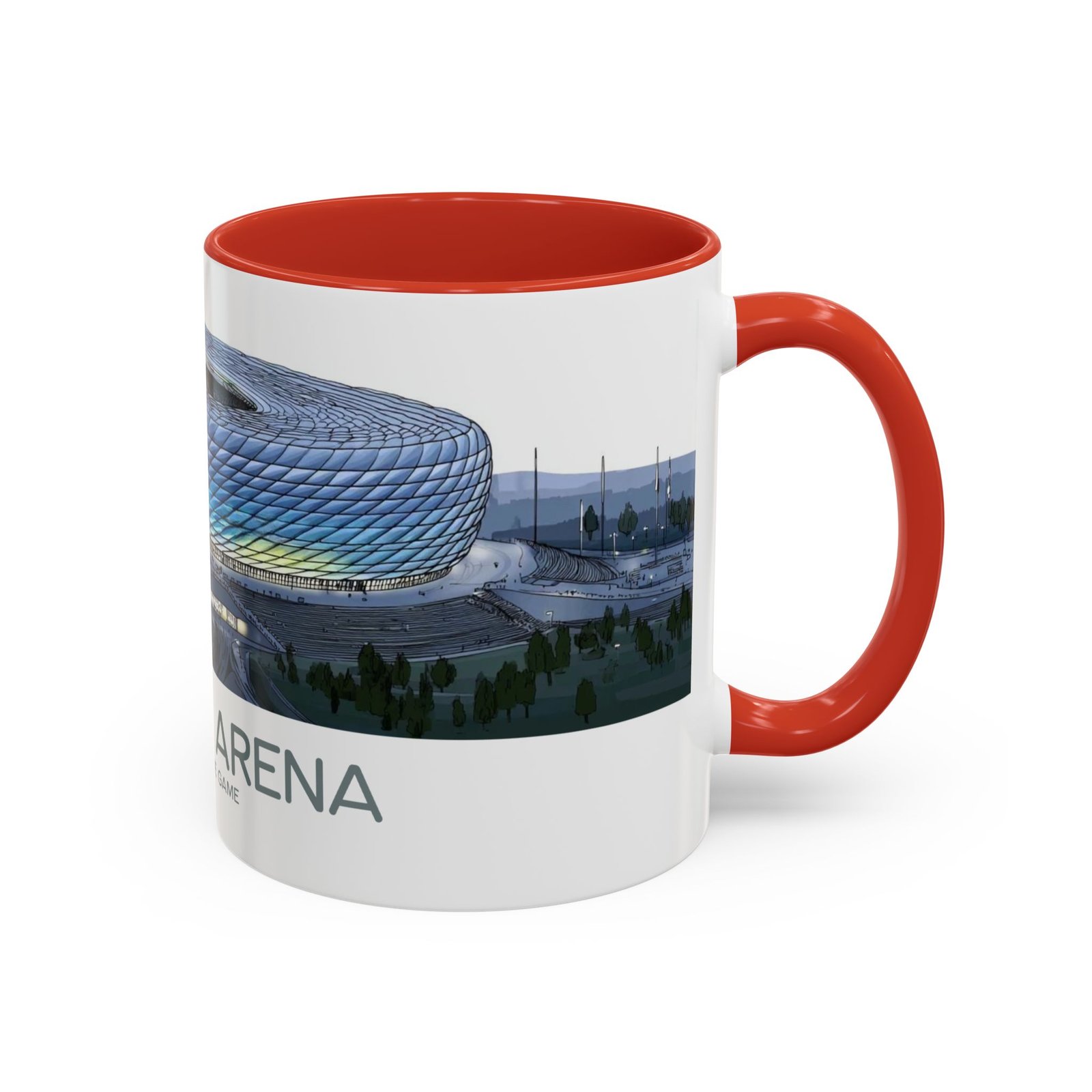 Allianz Arena Munich Coffee Mug, Vibrant Lights And Game Spirit - Image 14