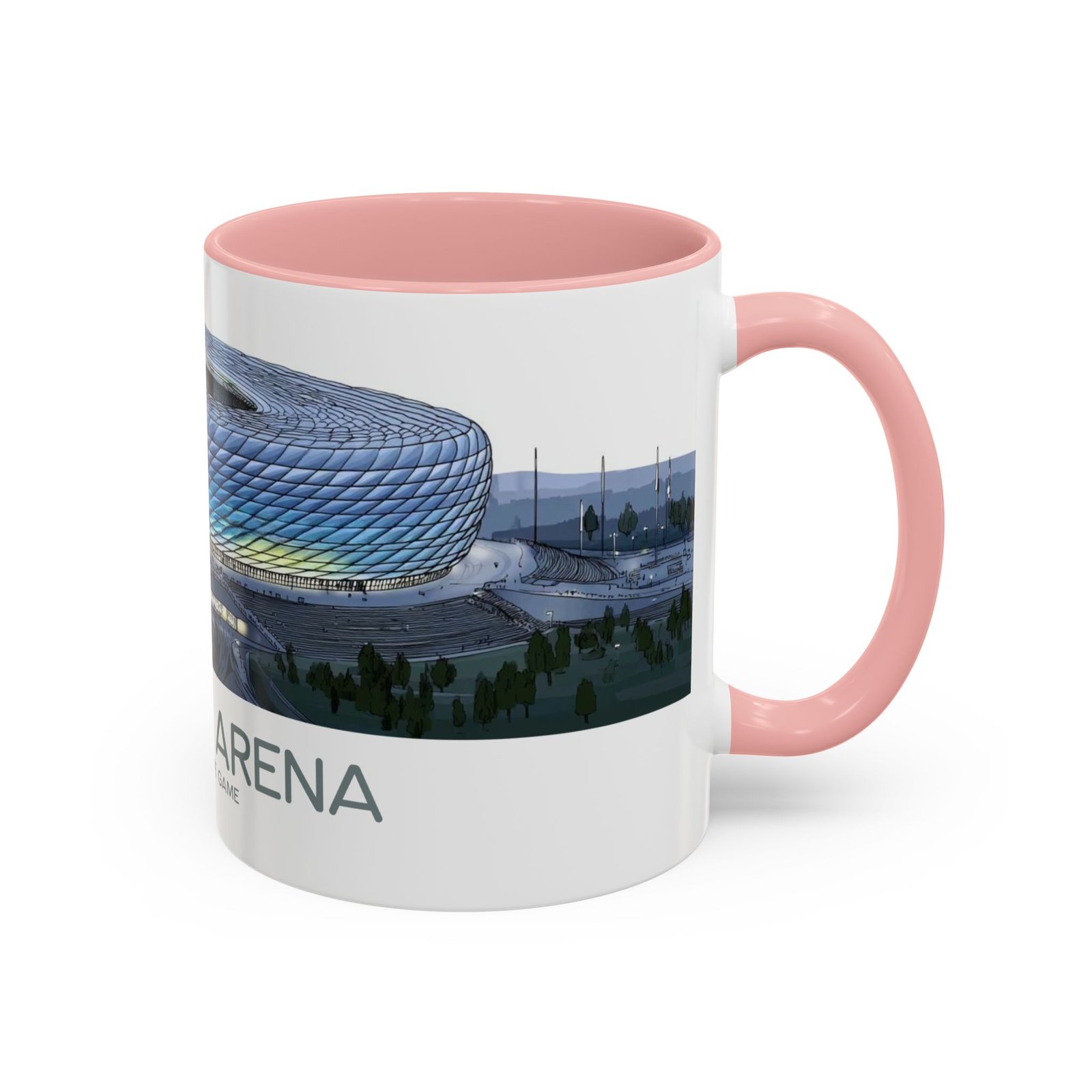Allianz Arena Munich Coffee Mug, Vibrant Lights And Game Spirit - Image 10