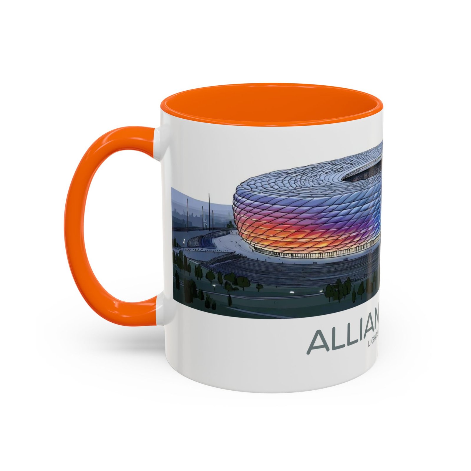 Allianz Arena Munich Coffee Mug, Vibrant Lights And Game Spirit - Image 23