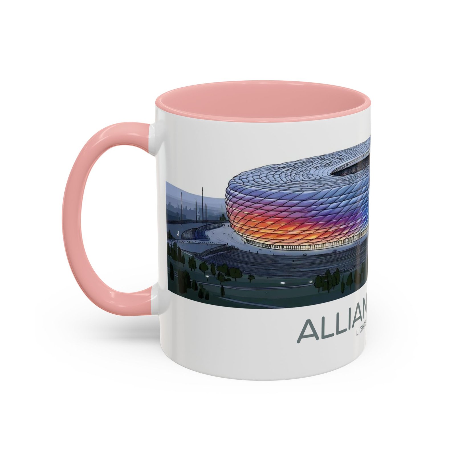 Allianz Arena Munich Coffee Mug, Vibrant Lights And Game Spirit - Image 11