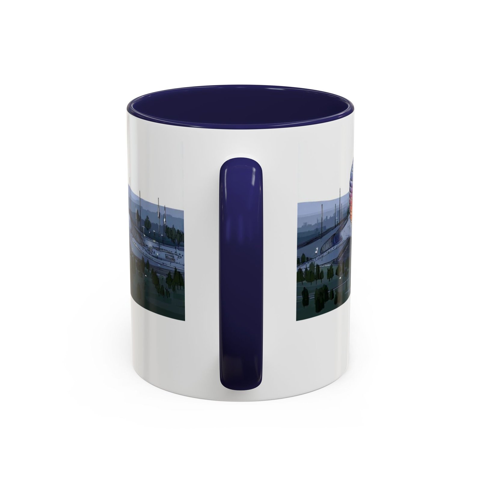 Allianz Arena Munich Coffee Mug, Vibrant Lights And Game Spirit - Image 8